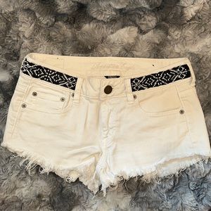 American Eagle White Jean Shorts, Size 2